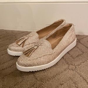 Naturalizer Gold Metallic Loafers - 8.5